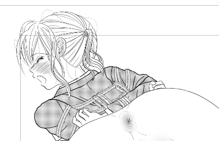 DL同人「就活女子、拘束面接（第三章）」24ページ下書き