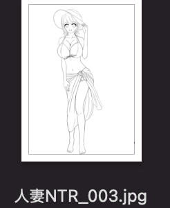 「人妻NTR（仮）」進捗（線画　3ページ）